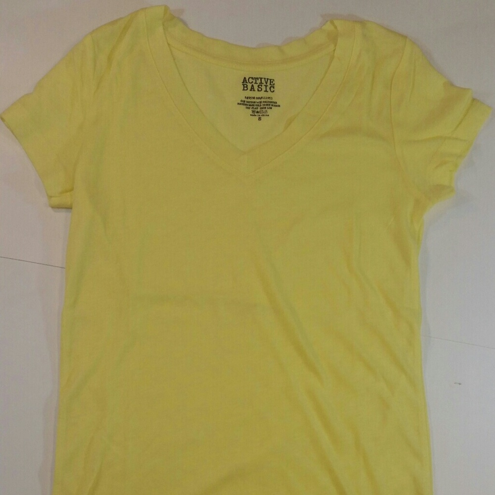 Yellow V-neck Tee